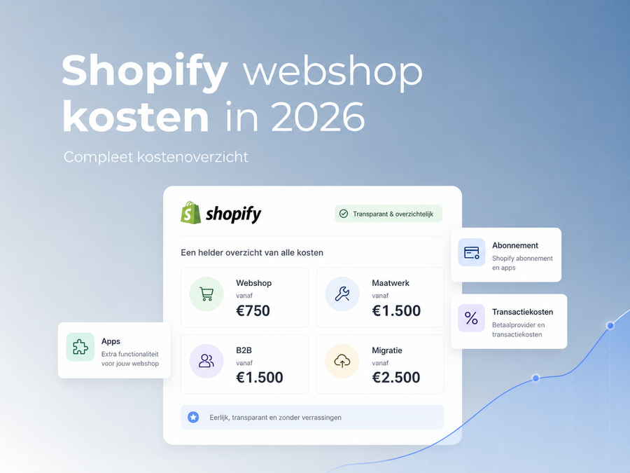 Wat kost een Shopify webshop laten maken in 2026?