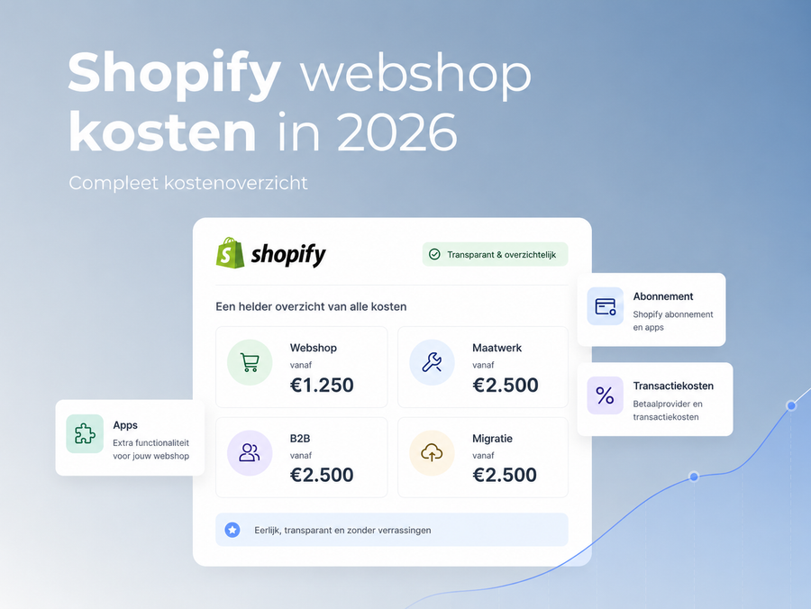 Wat kost een Shopify webshop laten maken in 2026?
