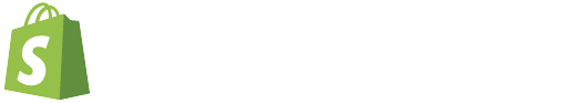 Shopify Partner logo wit